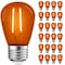 Luxrite S14 LED Edison Orange Light Bulbs 0.5W Colored Bulb for String Lights E26 Base, 24PK LR21736-24PK - alternate 1